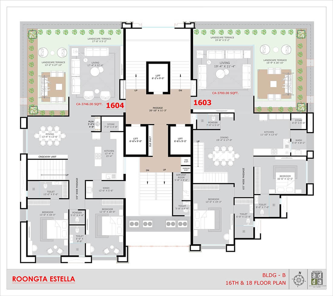 TYPICAL FLOOR PLAN | B BUILDING | 16 To 18