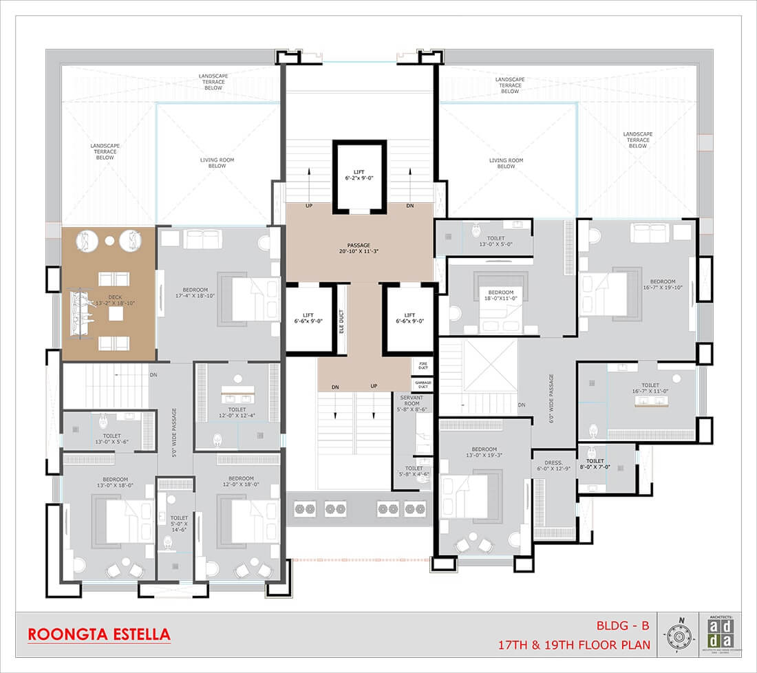 TYPICAL FLOOR PLAN | B BUILDING | 17 To 19