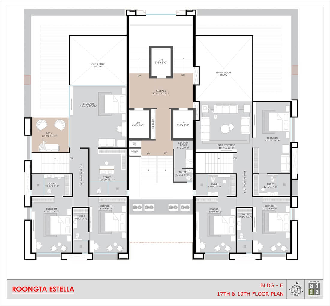 TYPICAL FLOOR PLAN | E BUILDING | 17 To 19